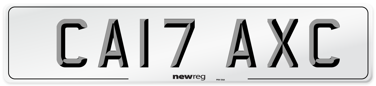 CA17 AXC Number Plate from New Reg